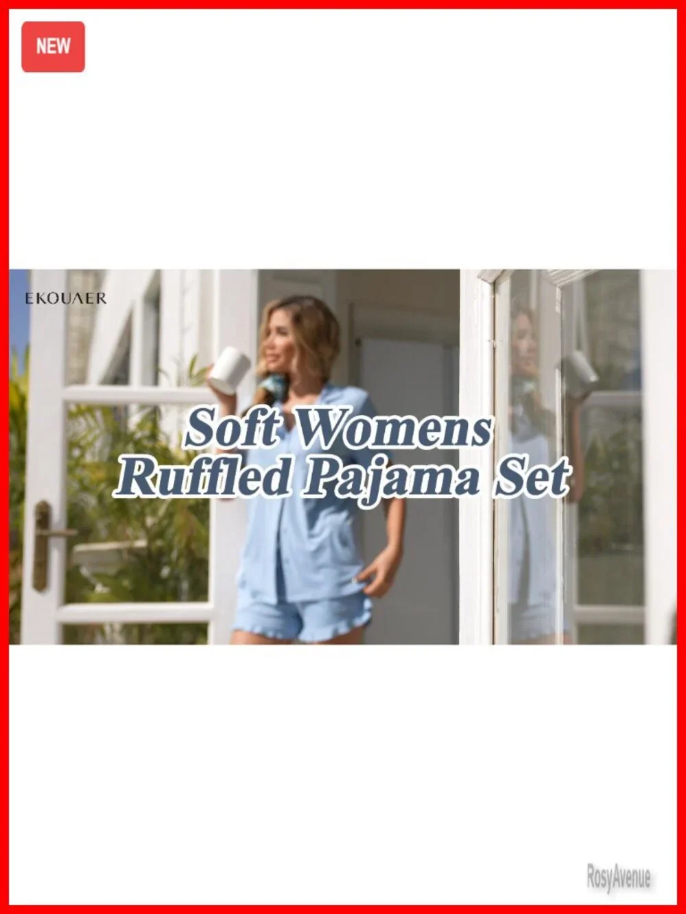 Button Down Pajama Set Ruffle Short Sleeve Lounge Set Sleepwear